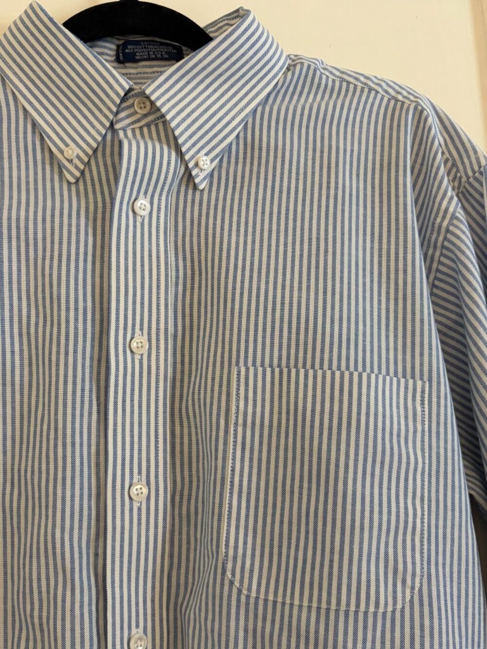 STAFFORD Wrinkle-Free striped oxford dress shirt - Picture 7 of 9